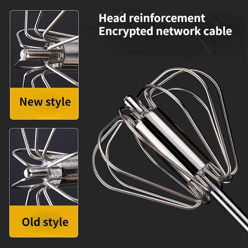 Stainless Egg Beater Semi-Automatic Egg Tools Egg Stiring Cream Whisk Manual Mixer Household Kitchen Baking Accessories